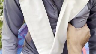 Indian Telugu girlfriend with bf boobs sucks and fucking in jungle