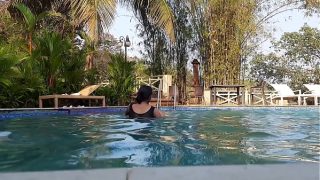 Indian Telugu Wife Fucked by Ex Boy friend at Luxurious Resort Hot Outdoor Sex Fun at Swimming Pool