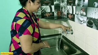 Indian Telugu woman amateur fuck hard in kitchen sex video