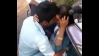 Telugu girl and boy kissing in Forest